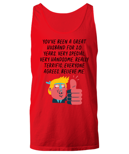 20th Anniversary 20 Year Husband Funny Tank Top, Unisex, Unique Gag Idea, Him Her