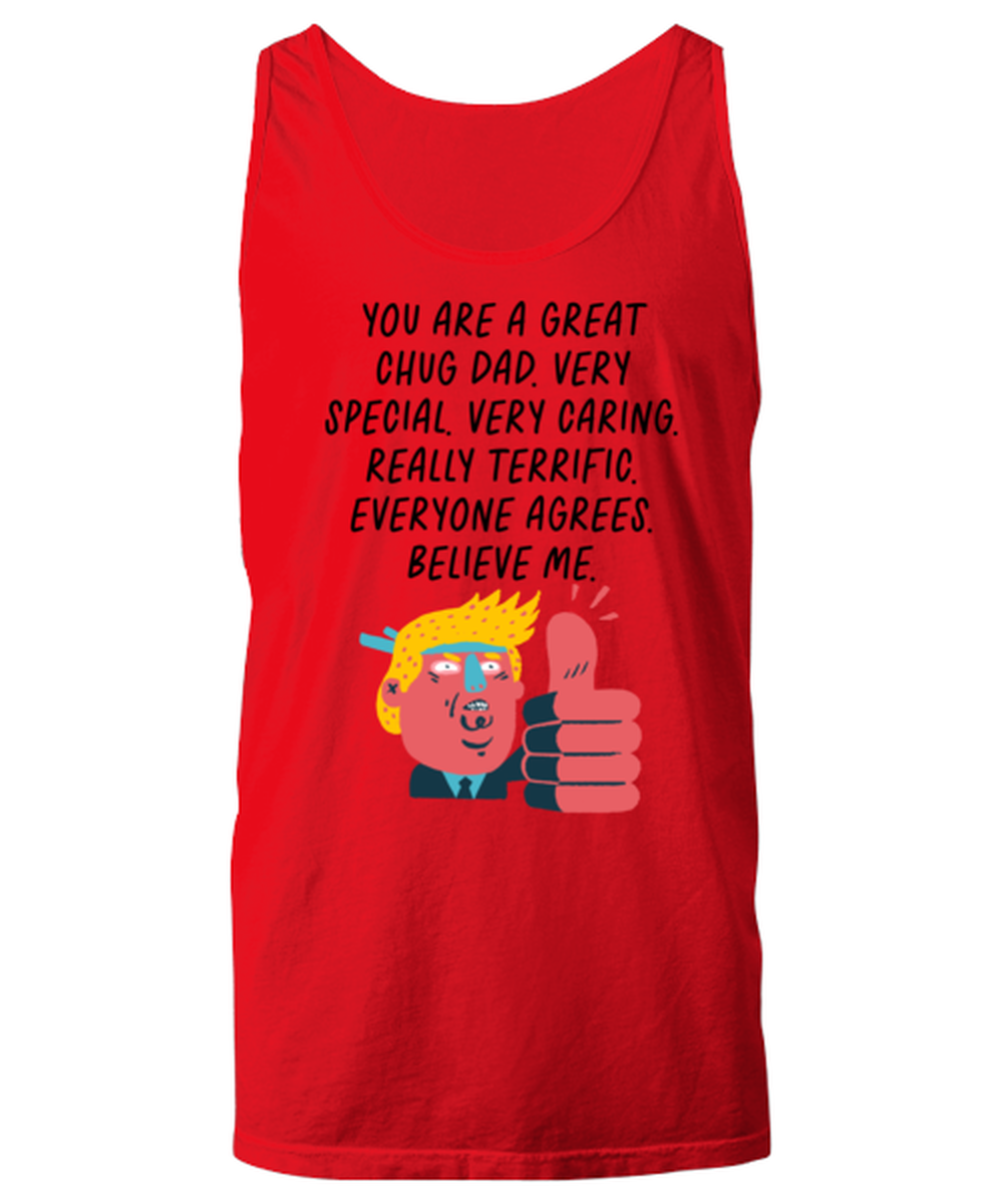 Chug Dad Funny Tank Top, Unisex, Unique Gag Idea, Him Her