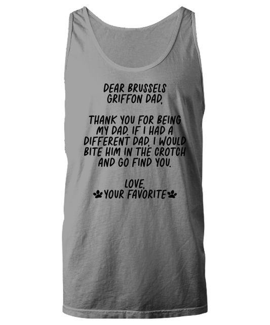 Brussels Griffon Dad Funny Tank Top, Unisex, Unique Gag Idea, Him Her