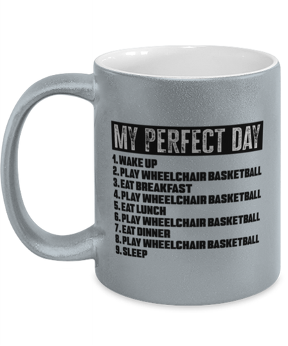 Wheelchair Basketball Player Lover Coach Funny Mug, Coffee Cup, Unique Gag Idea, Him Her