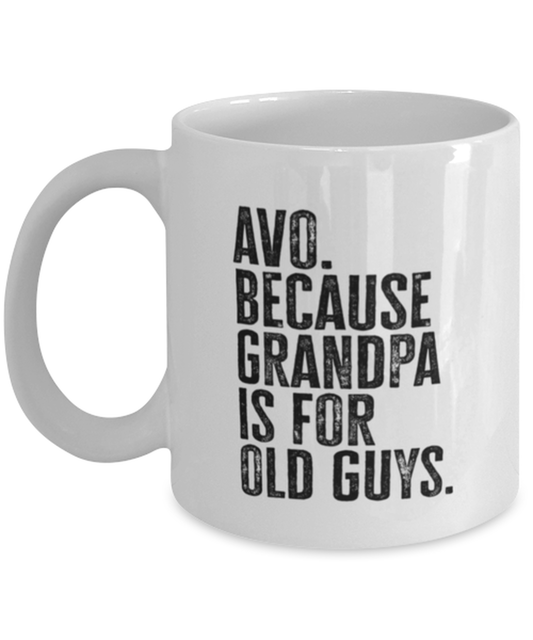 Avo New Grandpa Fathers Day Grandfather Funny Mug, Coffee Cup, Unique Gag Idea, Him Her