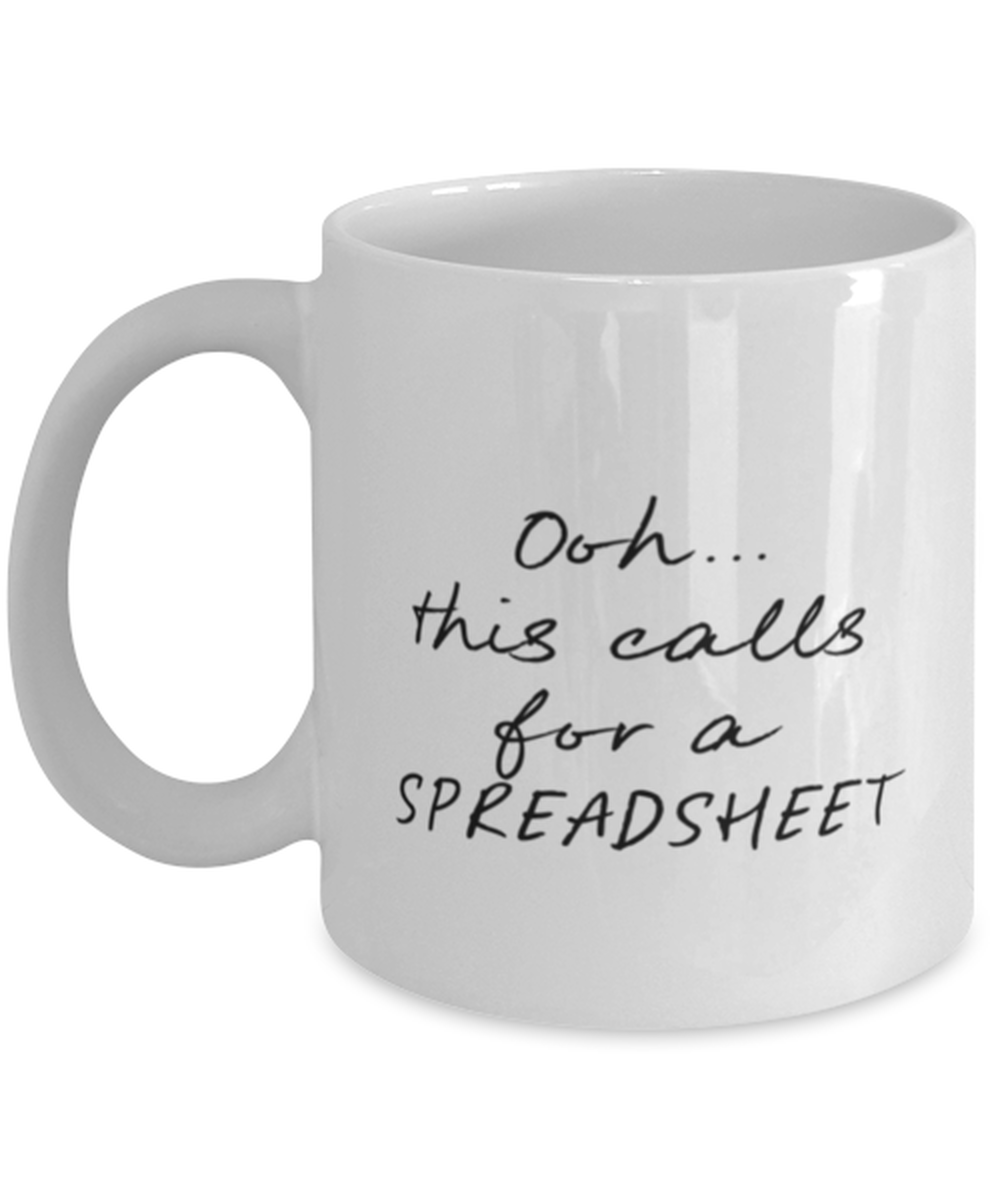 Coworker Spreadsheet Office Boss Funny Mug, Coffee Cup, Unique Gag Idea, Him Her