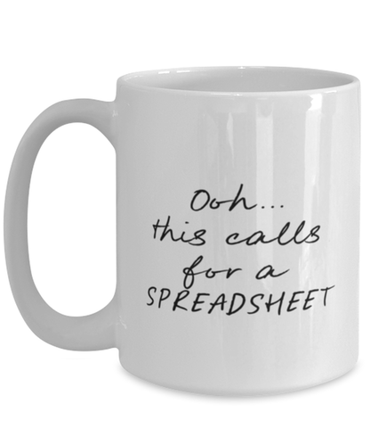 Coworker Spreadsheet Office Boss Funny Mug, Coffee Cup, Unique Gag Idea, Him Her