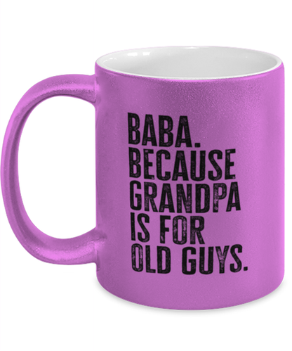 Baba New Grandpa Fathers Day Grandfather Funny Mug, Coffee Cup, Unique Gag Idea, Him Her