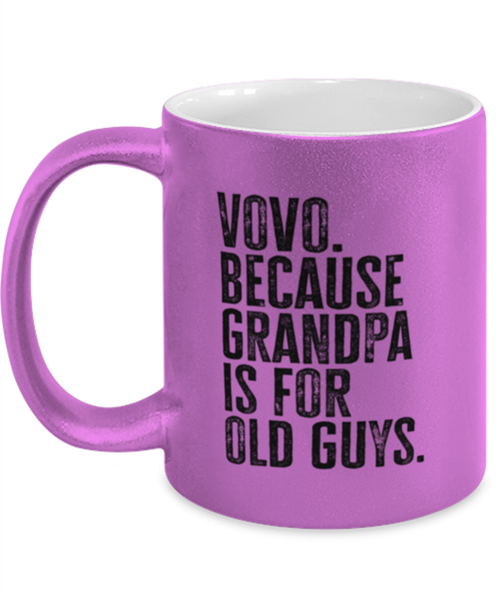 Vovo New Grandpa Fathers Day Grandfather Funny Mug, Coffee Cup, Unique Gag Idea, Him Her