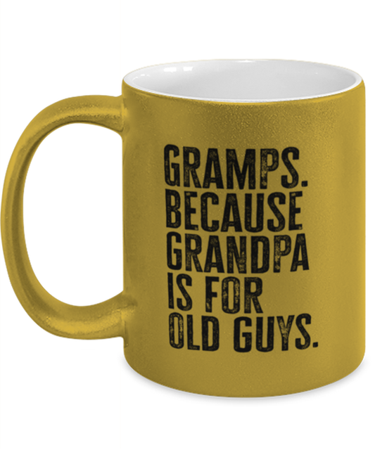 Gramps New Grandpa Fathers Day Grandfather Funny Mug, Coffee Cup, Unique Gag Idea, Him Her