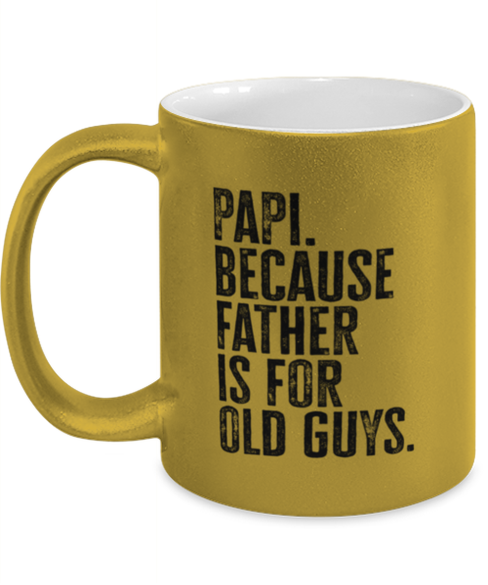 Papi New Dad Fathers Day Funny Mug, Coffee Cup, Unique Gag Idea, Him Her