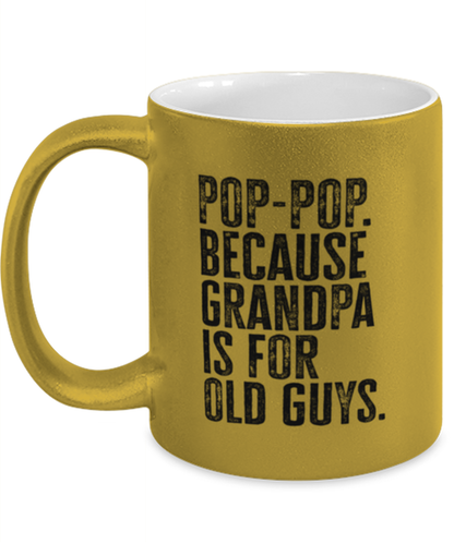 Pop Pop New Grandpa Fathers Day Grandfather Funny Mug, Coffee Cup, Unique Gag Idea, Him Her