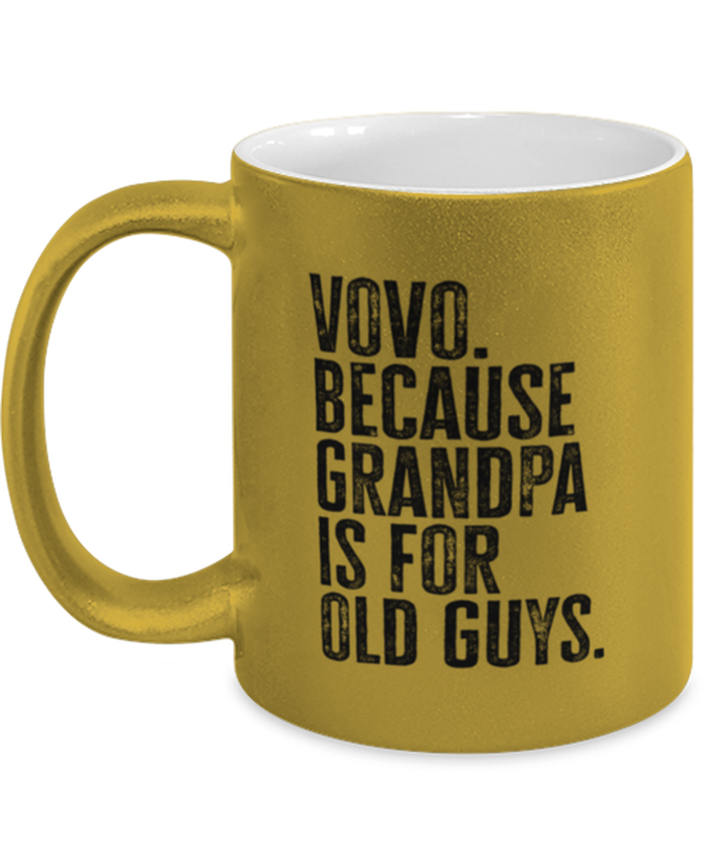 Vovo New Grandpa Fathers Day Grandfather Funny Mug, Coffee Cup, Unique Gag Idea, Him Her