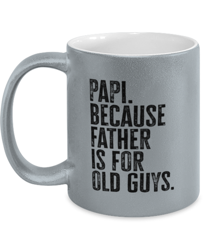 Papi New Dad Fathers Day Funny Mug, Coffee Cup, Unique Gag Idea, Him Her