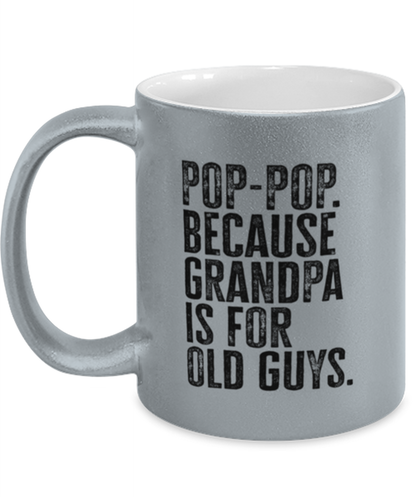 Pop Pop New Grandpa Fathers Day Grandfather Funny Mug, Coffee Cup, Unique Gag Idea, Him Her