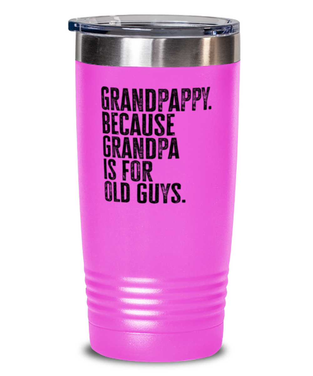 Grandpappy New Grandpa Fathers Day Grandfather Funny Travel Mug, Tumbler Coffee Cup, Unique Gag Idea, Him Her