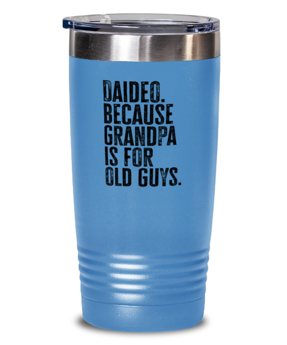 Daideo New Grandpa Fathers Day Grandfather Funny Travel Mug, Tumbler Coffee Cup, Unique Gag Idea, Him Her