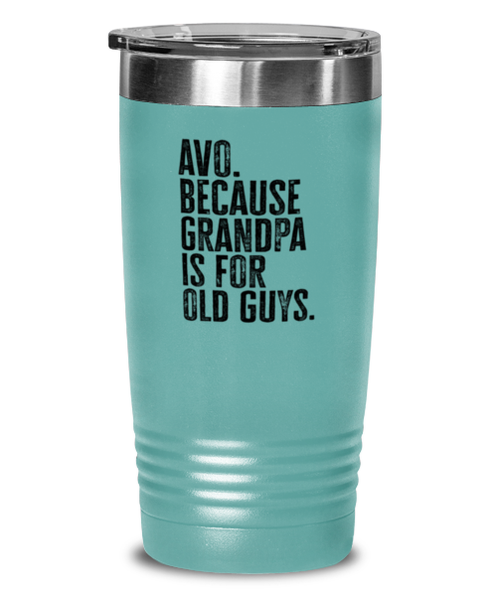 Avo New Grandpa Fathers Day Grandfather Funny Travel Mug, Tumbler Coffee Cup, Unique Gag Idea, Him Her