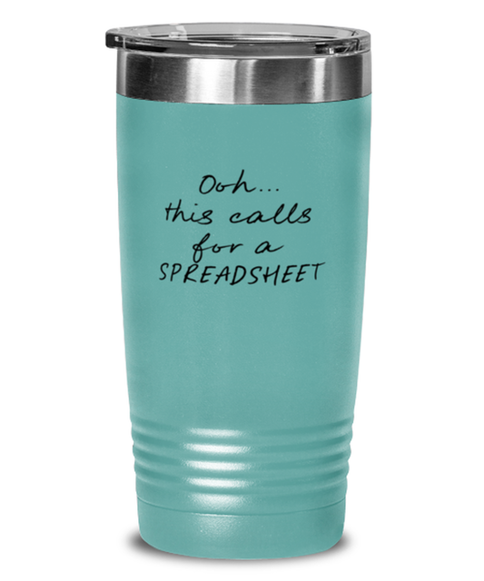 Coworker Spreadsheet Office Boss Funny Travel Mug, Tumbler Coffee Cup, Unique Gag Idea, Him Her