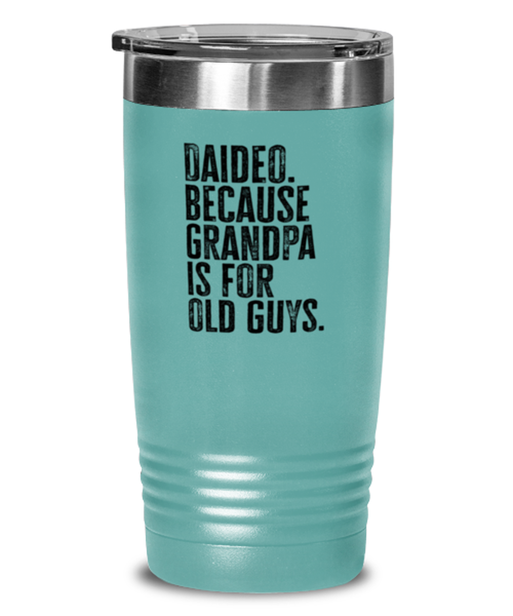 Daideo New Grandpa Fathers Day Grandfather Funny Travel Mug, Tumbler Coffee Cup, Unique Gag Idea, Him Her