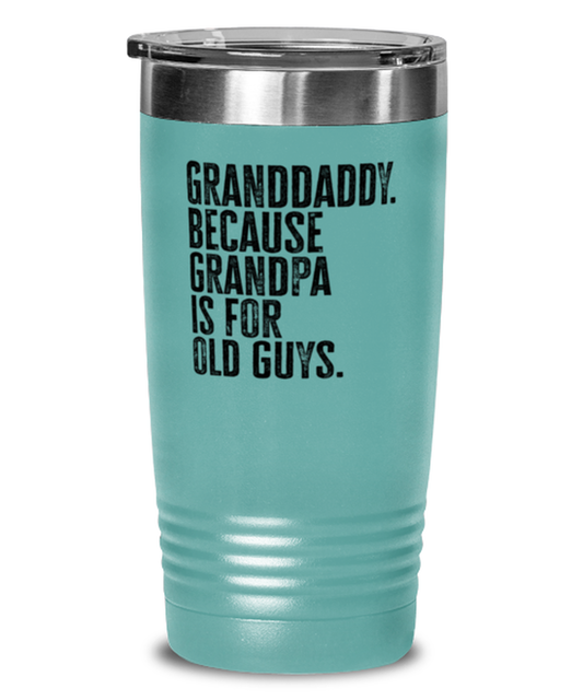 Granddaddy New Grandpa Fathers Day Grandfather Funny Travel Mug, Tumbler Coffee Cup, Unique Gag Idea, Him Her