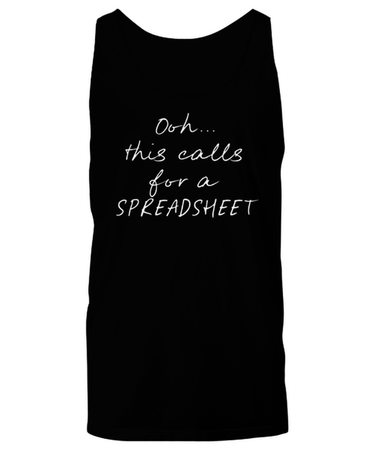 Coworker Spreadsheet Office Boss Funny Tank Top, Shirt, Gifts, Unique Gag Idea, Him Her