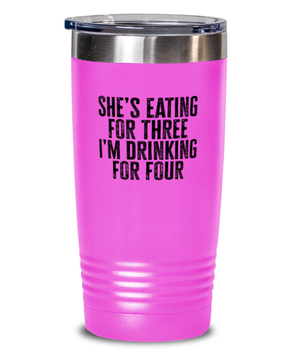 Dad of Twins New Fathers Day Daddy Papa Papi Funny Travel Mug, Gifts, Tumbler, Water and Coffee Cup, Unique Gag Idea, Men Women