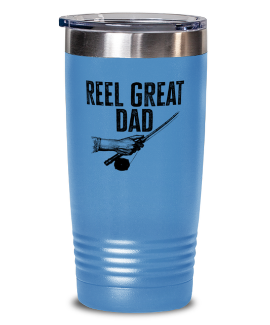 Fishing Lover Dad Fathers Day Fish Funny Travel Mug, Gifts, Tumbler, Water and Coffee Cup, Unique Gag Idea, Men Women