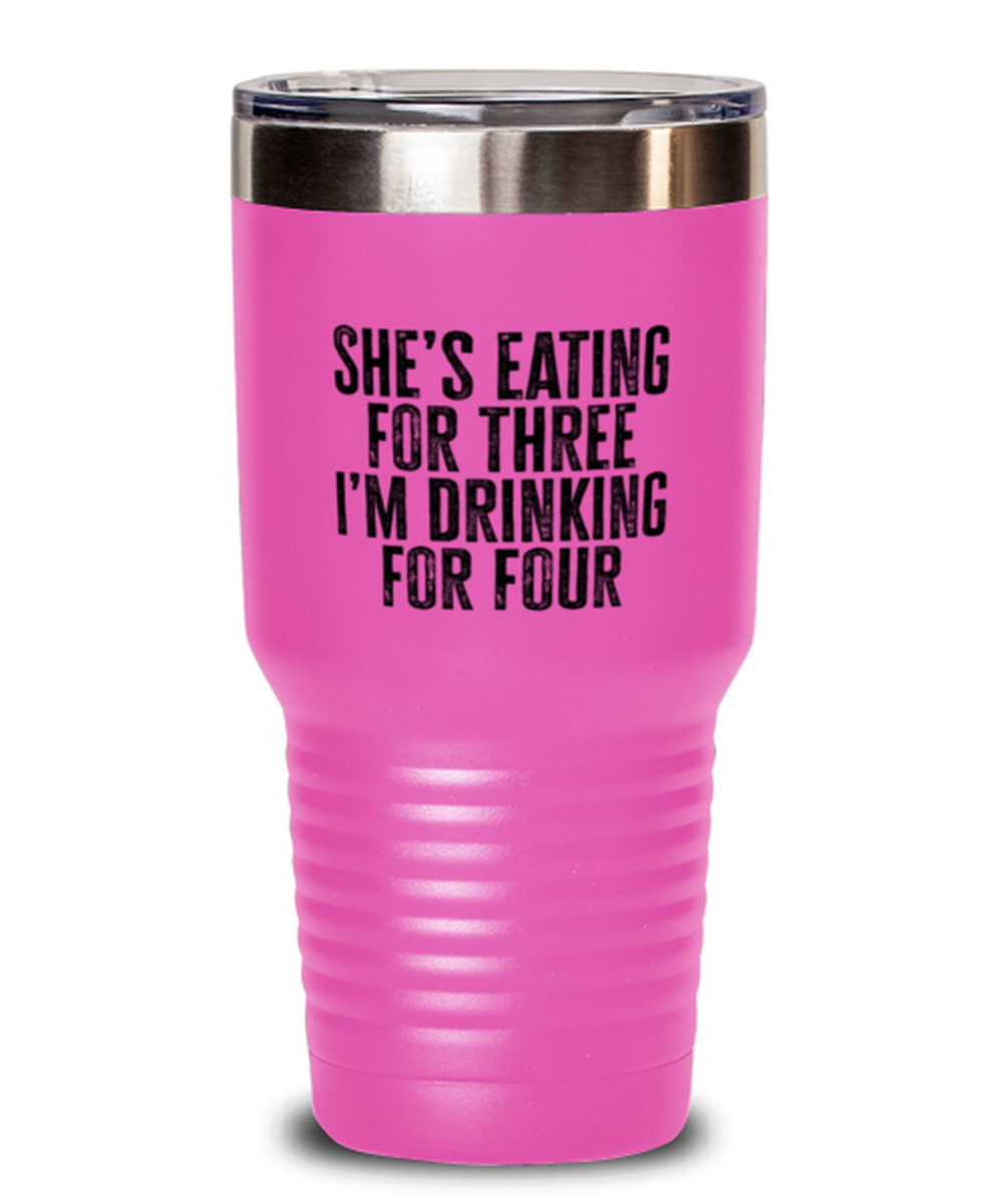 Dad of Twins New Fathers Day Daddy Papa Papi Funny Travel Mug, Gifts, Tumbler, Water and Coffee Cup, Unique Gag Idea, Men Women