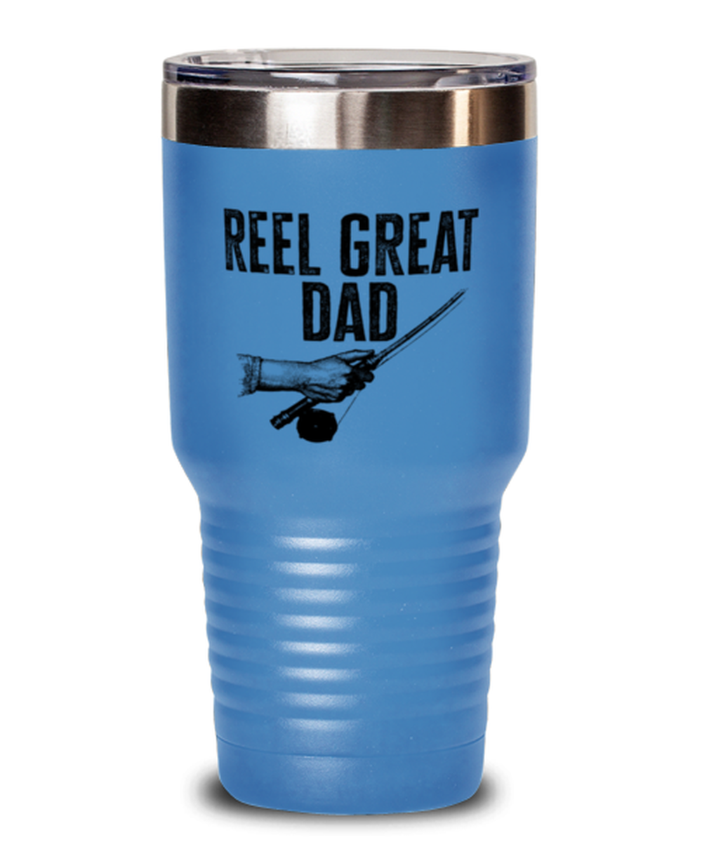 Fishing Lover Dad Fathers Day Fish Funny Travel Mug, Gifts, Tumbler, Water and Coffee Cup, Unique Gag Idea, Men Women