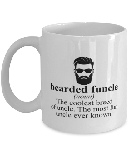 Bearded Uncle Beard Cool Brother Funny Coffee Mug, Gifts, Cup, Office Home Decor, Unique Gag Idea, Men Women