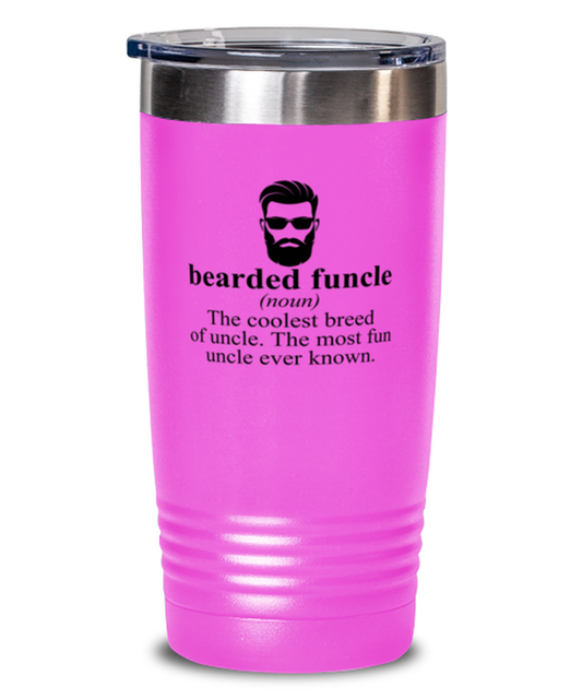 Bearded Uncle Beard Cool Brother Funny Tumbler, Travel Mug, Gifts, Cup, Decor, Unique Gag Idea, Men Women