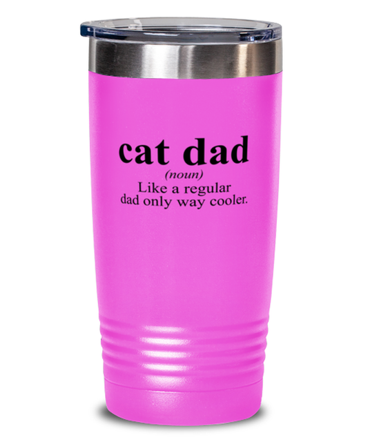 Cat Dad Fathers Day Feline Lover for Boyfriend Husband Funny Tumbler, Travel Mug, Gifts, Cup, Decor, Unique Gag Idea, Men Women