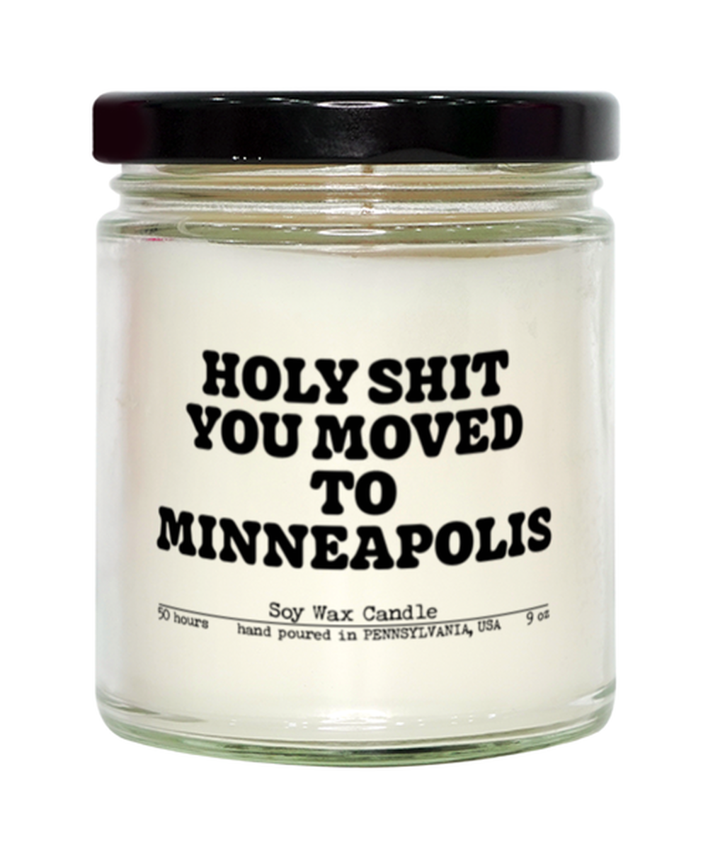 Moving to Minneapolis Minnesota New House from Real Estate Agent Closing Home Funny Candle, Gifts, Scented, Home Office Decor, Unique Gag Idea, Men Women