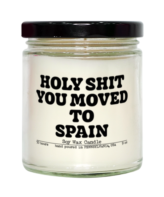 Moving to Spain New House from Real Estate Agent Closing Home Funny Candle, Gifts, Scented, Home Office Decor, Unique Gag Idea, Men Women