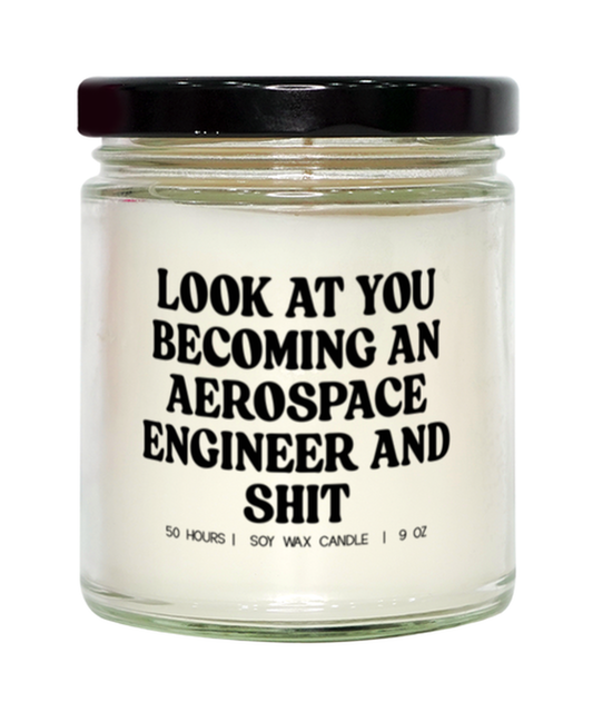 Aerospace engineer graduation engineering degree Funny Candle, Gifts, Scented, Home Office Decor, Unique Gag Idea, Men Women