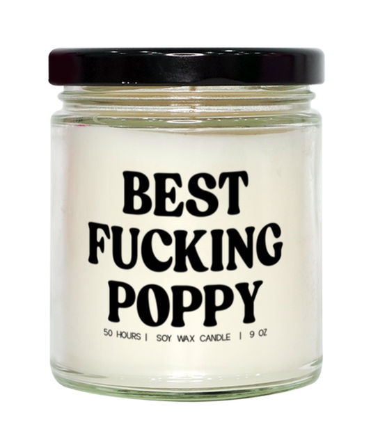 Poppy Fathers Day Grandpa Funny Candle, Gifts, Scented, Home Office Decor, Unique Gag Idea, Men Women