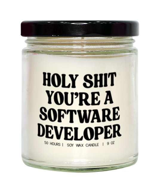 Software Developer Programmer Graduation Engineer Funny Candle, Gifts, Scented, Home Office Decor, Unique Gag Idea, Men Women