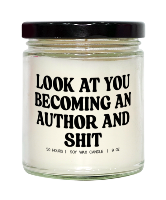 Author Writer Writing a Book Novelist Graduation Funny Candle, Gifts, Scented, Home Office Decor, Unique Gag Idea, Men Women