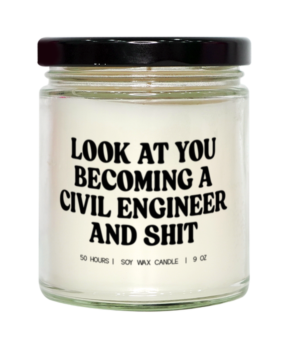 Civil engineer engineering Graduation Funny Candle, Gifts, Scented, Home Office Decor, Unique Gag Idea, Men Women