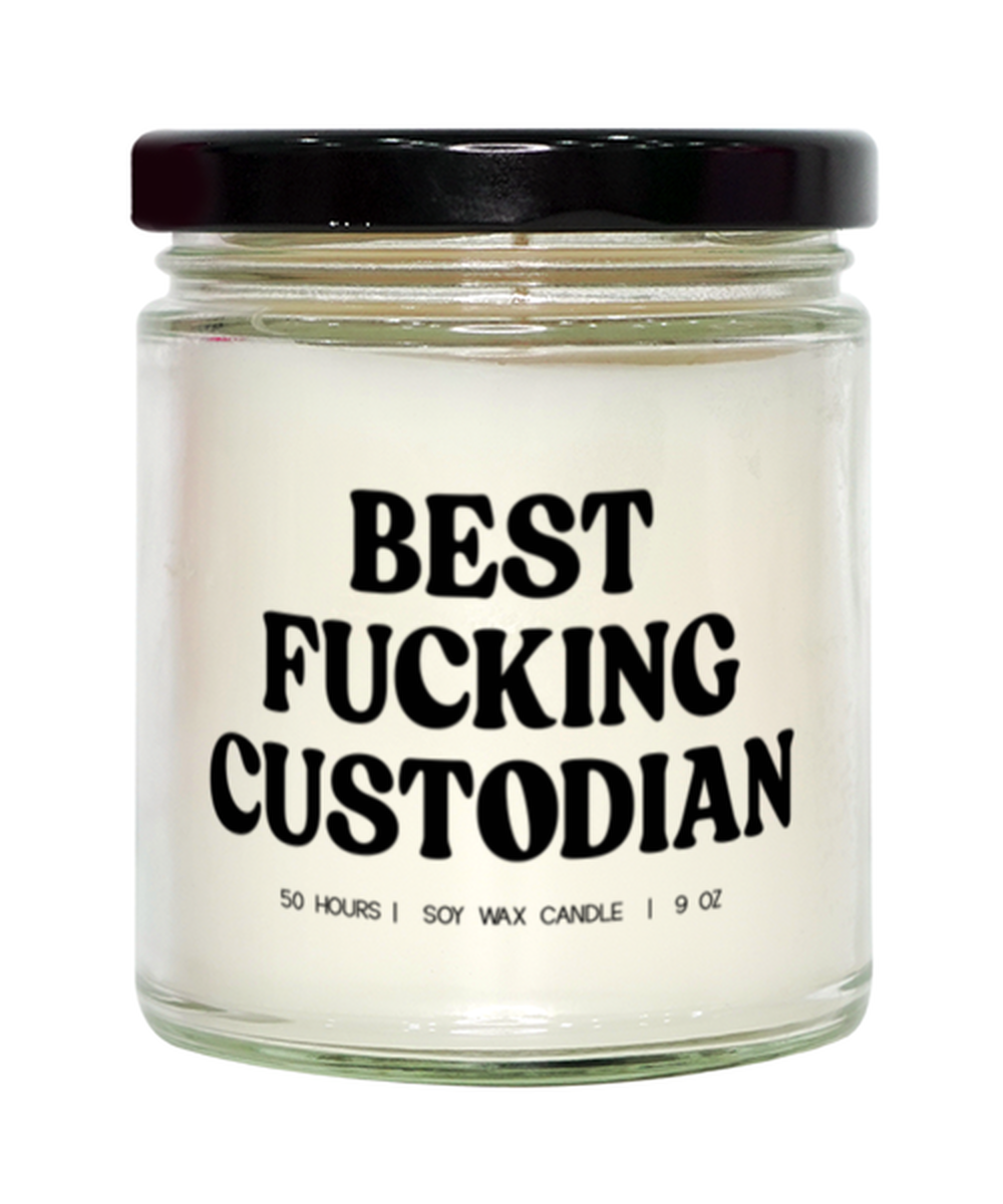 Custodian Janitor Thank You Appreciation Christmas Funny Candle, Gifts, Scented, Home Office Decor, Unique Gag Idea, Men Women