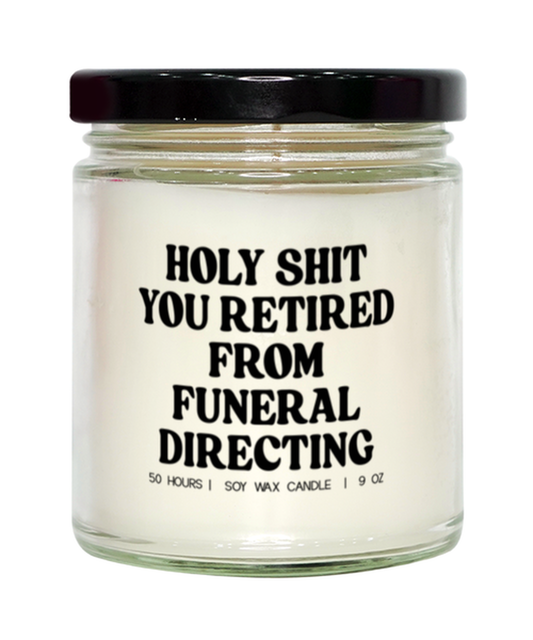 Funeral Director Retirement Retired Funny Candle, Gifts, Scented, Home Office Decor, Unique Gag Idea, Men Women