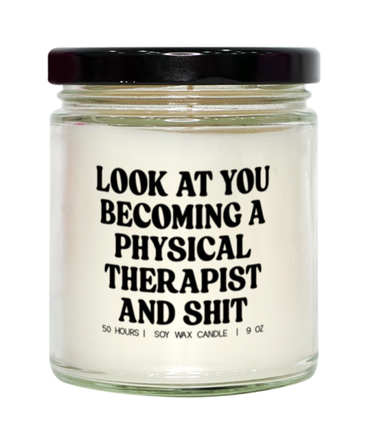 Physical Therapist Graduation Funny Candle, Gifts, Scented, Home Office Decor, Unique Gag Idea, Men Women