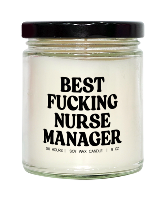 Nurse Manager School Graduation Grad Funny Candle, Gifts, Scented, Home Office Decor, Unique Gag Idea, Men Women