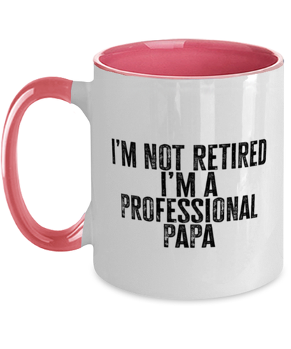 Retired Papa Retirement Grandpa Dad Fathers Day Husband Funny Mug, Gifts, Coffee Cup, Home Office Decor, Unique Gag Idea, Him Her