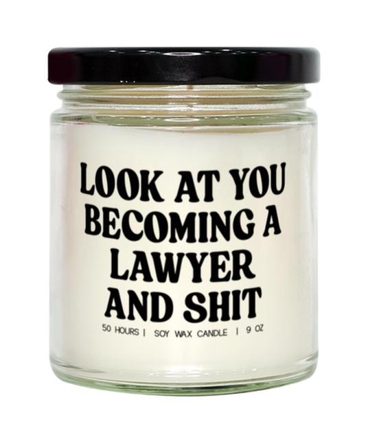 Lawyer Law School Student Graduation Funny Candle, Gifts, Home Office Decor, Unique Gag Idea, Him Her