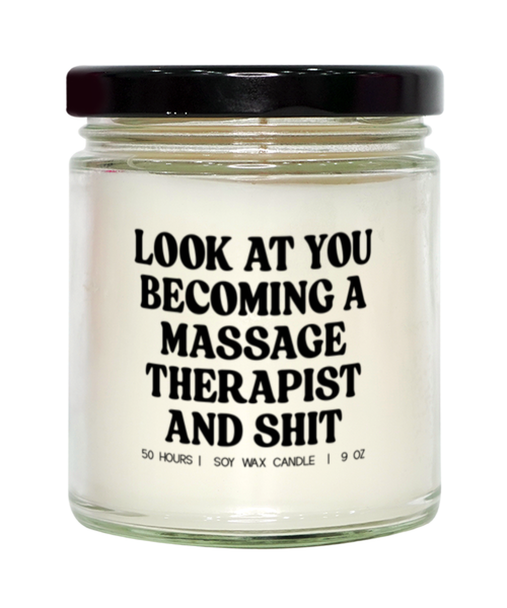 Massage Therapist Graduation Funny Candle, Gifts, Home Office Decor, Unique Gag Idea, Him Her