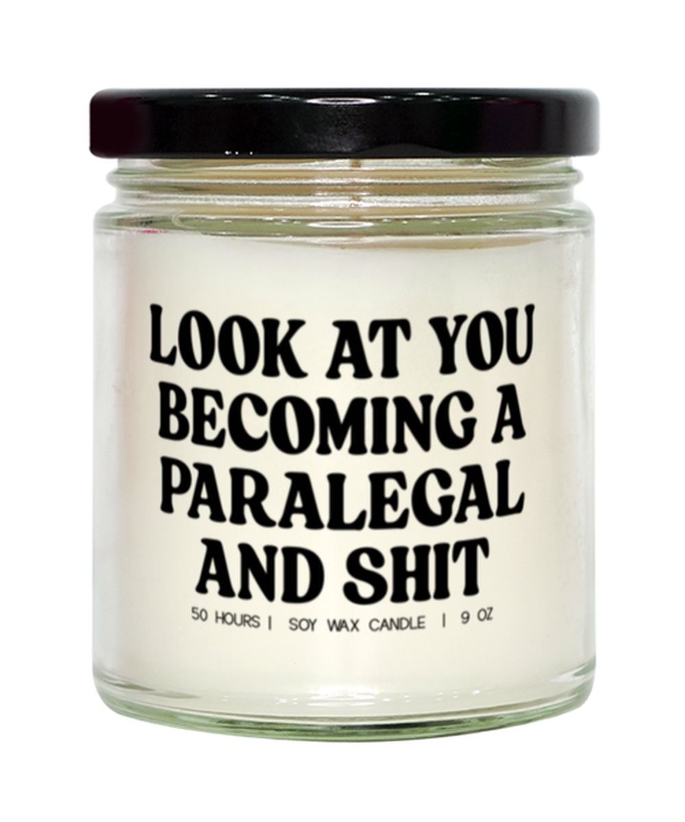 Paralegal Graduation Funny Candle, Gifts, Home Office Decor, Unique Gag Idea, Him Her