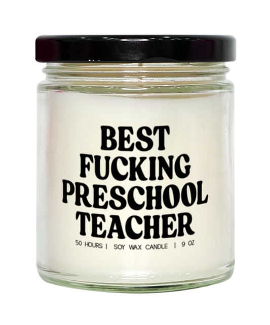 Preschool Teacher Graduation Funny Candle, Gifts, Home Office Decor, Unique Gag Idea, Him Her