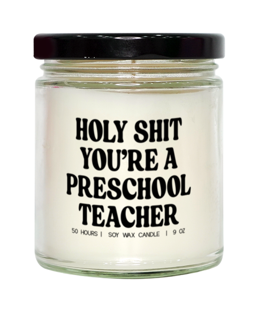 Preschool Teacher Graduation Funny Candle, Gifts, Home Office Decor, Unique Gag Idea, Him Her