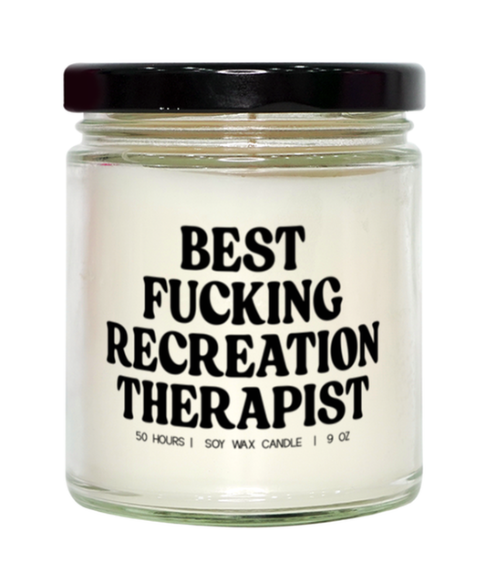 Recreation Therapy Therapist Graduation Funny Candle, Gifts, Home Office Decor, Unique Gag Idea, Him Her