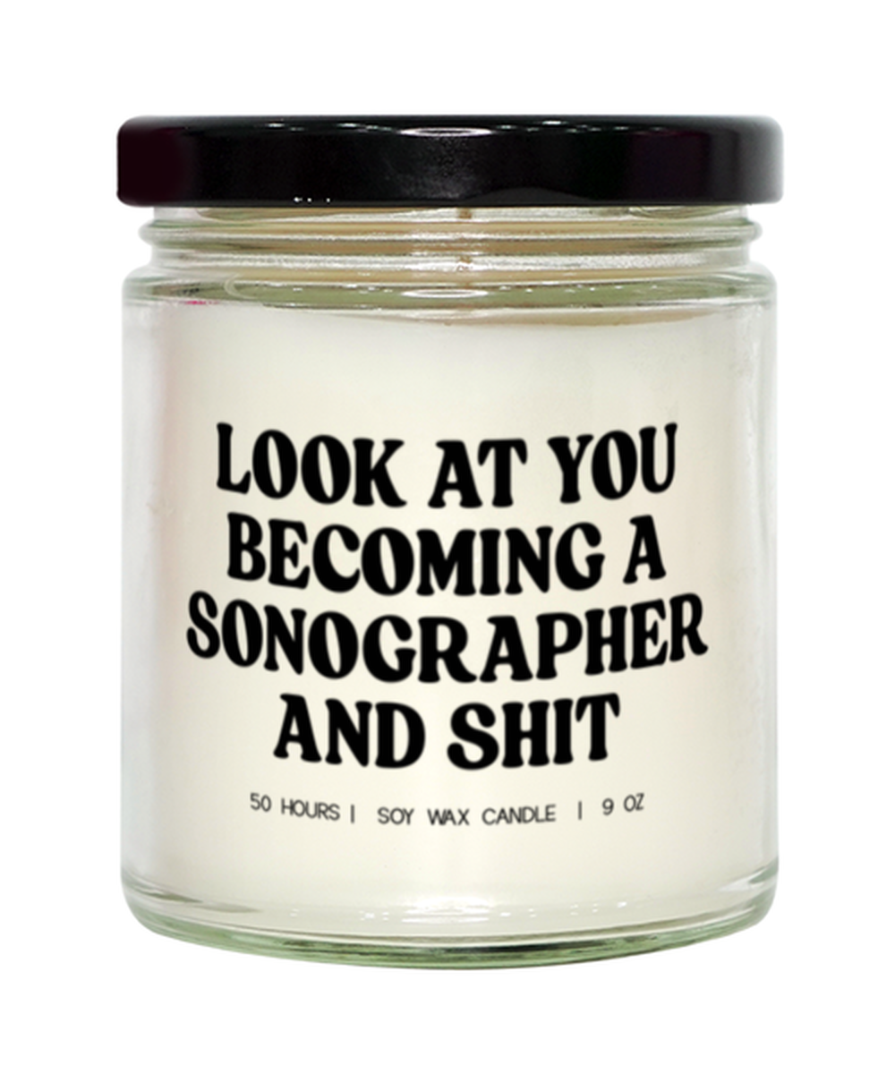 Sonography Sonographer Graduation Funny Candle, Gifts, Home Office Decor, Unique Gag Idea, Him Her