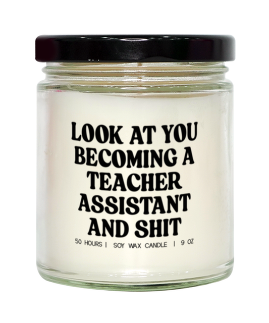 Teacher Assistant Funny Candle, Gifts, Home Office Decor, Unique Gag Idea, Him Her