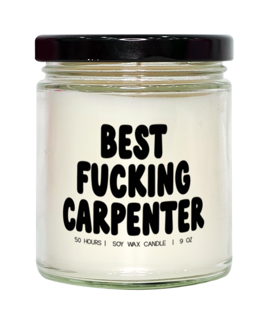 Carpenter Funny Candle, Gifts, Home Office Decor, Unique Gag Idea, Him Her